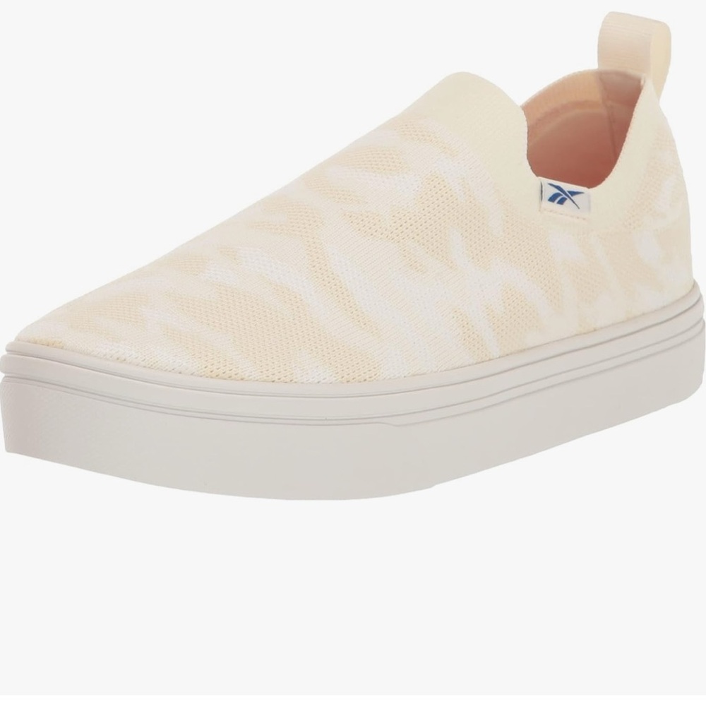 Reebok Chalk/White Knit Slip-On Sneakers NWT